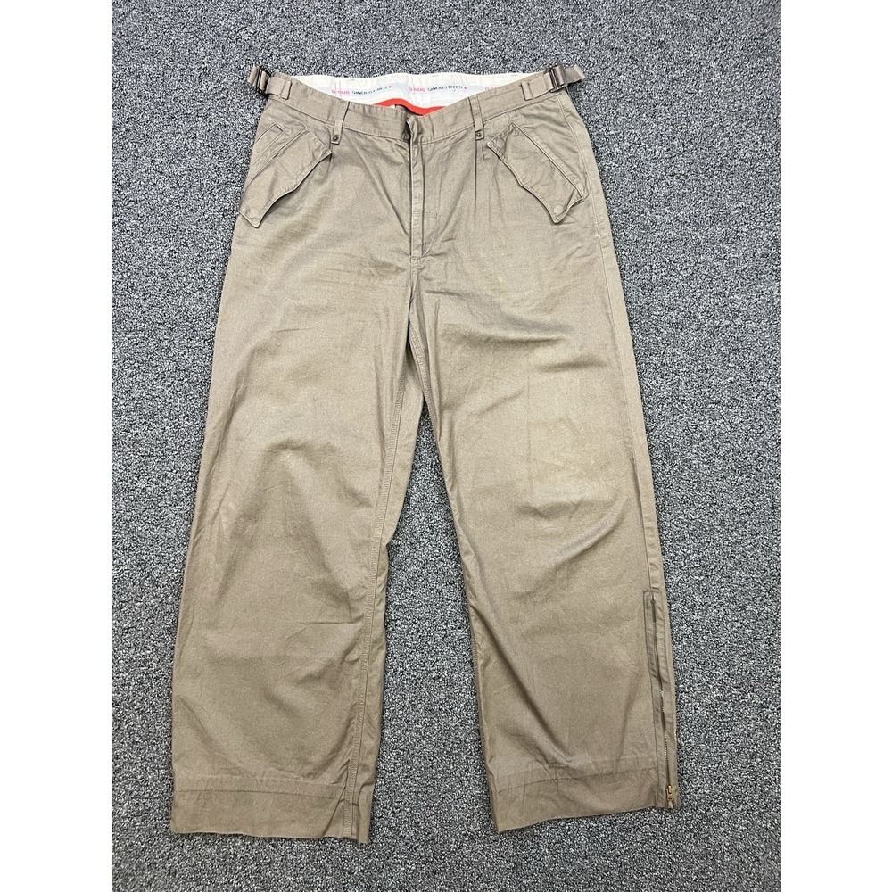 GSUS Industries Pants 100% Cotton Brown/Khaki Mens Size 32x32 Baggy Chinos